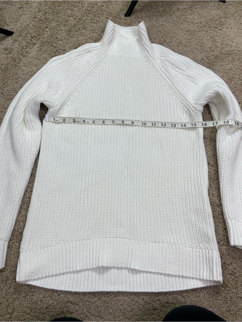 Style‎ & Co. White Ribbed Mock-Neck Sweater - Picture 7 of 10